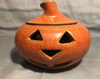 Vintage Halloween Jack-O-Lantern candle holder