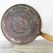 Vintage Grease Splatter Screen - Kitchen Cookware - Wood Handle - Splatter Screen - Flat Strainer - Bacon Splatter Screen - 1950s