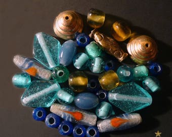 Made of glass beads Indonesian and metal
