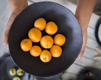 Black Bowl, Ceramic Bowl, Black Porcelain Bowl, Serving Bowl, Pottery Bowl , Ceramic Fruit Bowl, Rustic Bowl, New Home Gift , Wedding Gift