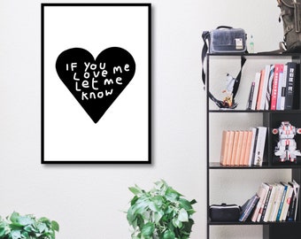 Show me Print // Love // Wall Art // hone decor // frame //