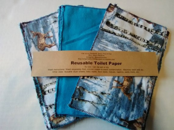 Reusable toilet paper family cloth washable 3 pieces 5x8 Reusable toilet paper family cloth washable 3 pieces 5x8