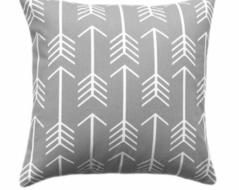 Gray White Pillow Cover, Decorative Throw Pillows, Cushions, Storm Grey White Arrow Pillow Covers, Throw Pillow, Couch Bed Sofa ALL SIZES