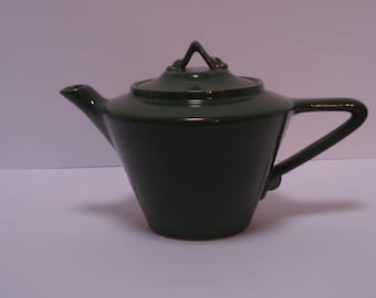 Homer Laughlin Harlequin, Forest Green Teapot, 2 chips. :(