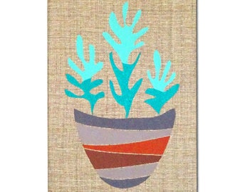 Embroidered Wall Hanging - "Succulents"