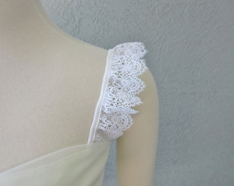 Detachable White Lace Straps to Add to your Wedding Dress it Can be Customize