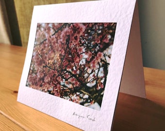 Bunny Blossom - handmade greetings card