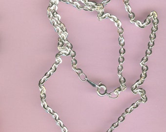 Silver Necklaces - 18 Inch Curb Chain - Package of 10 - 3mm