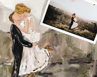 Customized Wedding Bouquet Painting