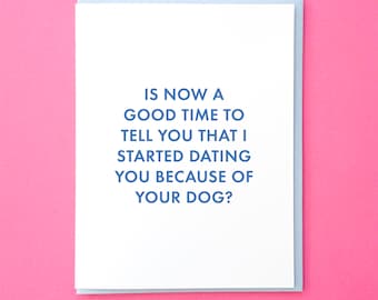 valentines card funny. Anniversary Card. Love Card. Dating Anniversary Card. Funny Dog Card. LDR Card. Card for Boyfriend
