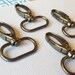 FREE SHIPPING--20 Gunmetal Swivel Clasps Hooks with 1 inch loop end