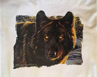 Wolf T Shirt Muzzle Nuzzle Wolves Quilt Fabric Block Tote