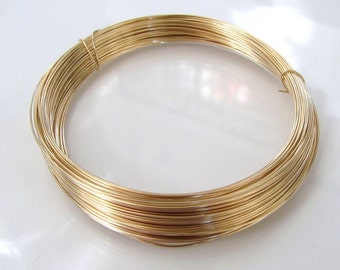 14k Gold Filled Round Half Hard Wire - 16, 18, 20, 22, 24, 26, 28 gauge, Made in USA