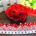 1 1/2 inch wide black or red/white/silver ruffled lace price for 1 yard