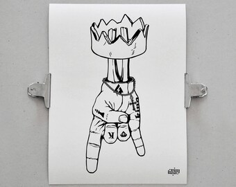 The hand - Illustration by Grim