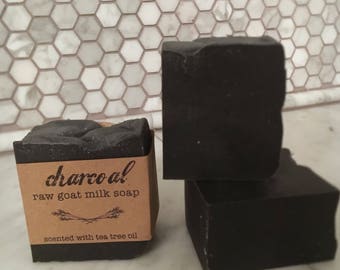 Charcoal + Tea Tree Oil Goat Milk Soap