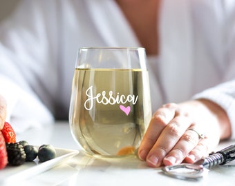 Personalized Bridal Party Wine Glass - Bridal Party Gifts - Bridesmaid Gifts - Bridesmaid Glasses