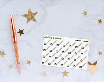 Writing Planner Stickers, Writing Stickers, Writers Stickers, Calligraphy Stickers, Vinyl Stickers