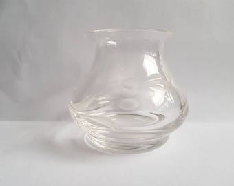 Little glass etched pot