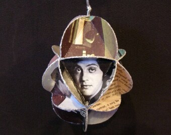 Billy Joel Album Cover Ornament Made Of Repurposed Record Jackets