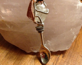 Heady Wire Wrapped Spoon With Hiddenite