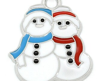 Snowman charm pendants