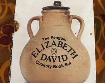 Vintage 5 book set of Elizabeth David Cookery book set; 1960's