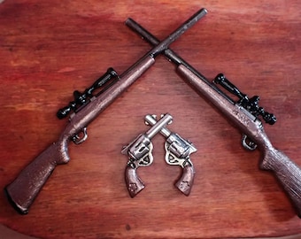 Miniature 1:12 Dollhouse Gun, Rifle, Shotgun, Pistol, Revolver