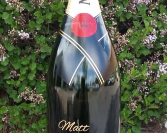 Engraved Champagne Bottle