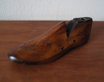 Antique Shoemaker Cobbler Wood Shoe Form Mold Collectible Primitive Folk Art C559