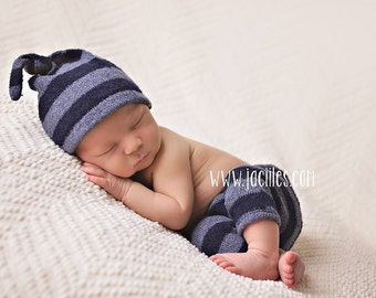 Newborn photo prop, Baby boy photo prop, knot hat, sweater knit baby set, photo prop, newborn pant set, Baby boy pant set, pant set, newborn