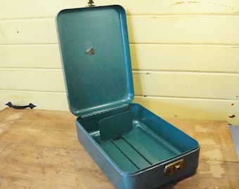Metal File Box/Metal Box/Locking Box/Cash Box/Industrial Metal Box/Locking Metal Box/File Box/60's Metal Box/Filing Box/Metal Filing Box