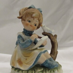 Bisque figurines | Etsy Porcelain Bisque Figurine, Gil and Bird, #903, Made in Taiwan R.O.C.