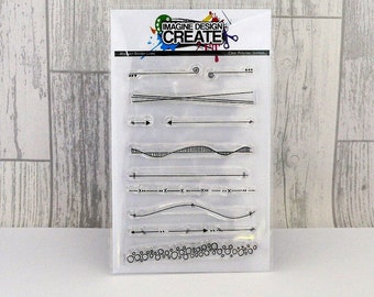 Abstract Lines A6 clear photopolymer stamps