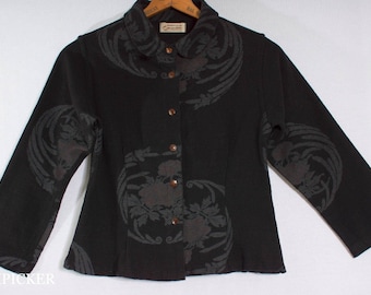 Vintage 1990s Romantic Boutique Brocade "Sawasdee" Label Blazer Jacket Petite XS