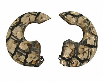 1940s Bronze Confetti Lucite Vintage Earrings