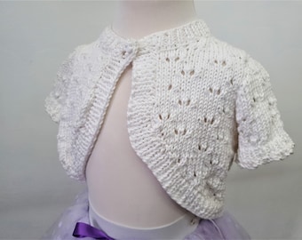 Tiny Bolero- hand made knitting cotton