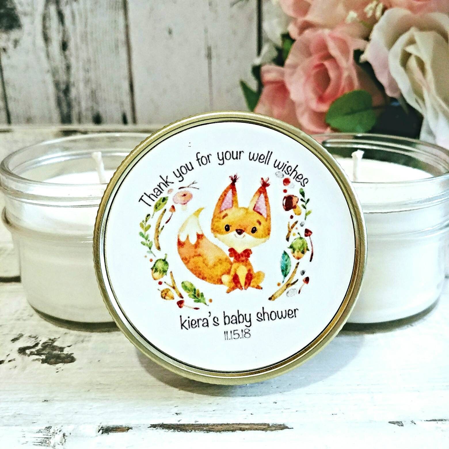 Woodland Baby Shower Favors Baby Shower Candle Favors