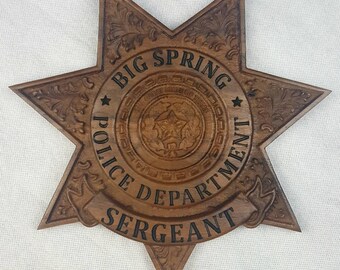 law enforcement san badge mateo sheriff california county promotion plaque retirement anniversary gift line blue