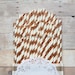 Rose Gold Foil Striped Straws, 30 40 50th Birthday, Floral 1st Birthday Decor, Tribal Baby Shower, Kate Spade Bridal Shower, Holiday Decor