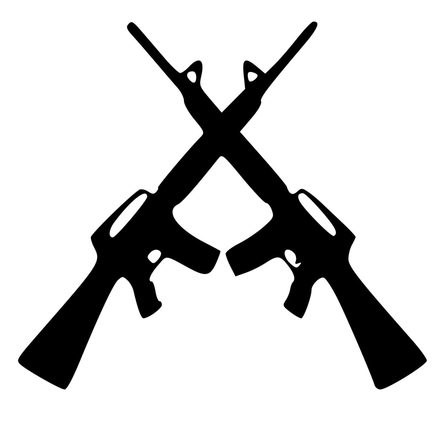 Soldier Rifles Guns Crossed Die-Cut Decal Car Window Wall - 1500 x 1500 jpeg 73kB