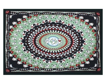 Grateful Dead Dancing Bears Tapestry Wall Hanging Deadhead Festivals 30x45 inches