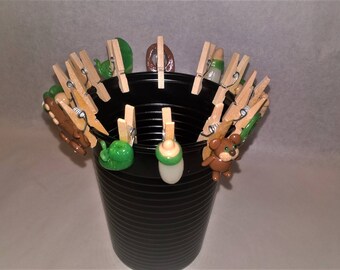 Set of 12 glass babyshower or baptism (green version)