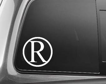 Initial brand, custom brand decal, brand car decal, ranch brand, custom farm brand decal, cattle brand, livestock branding, brand decal