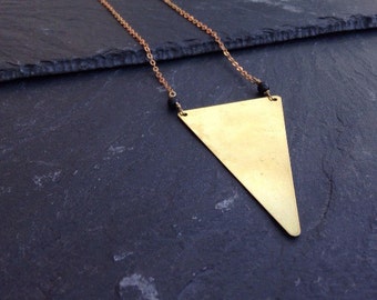 Long necklace with triangle