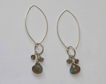 Labradorite and Sterling Silver Earrings