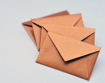 Tiny Copper Envelopes // Set of 10 // Tiny Love Notes // Embellishment // Decoration // Scrapbooking // Paper Crafting // Collage Work