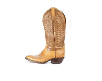 Vintage Tony Lama Boots - Cowboy Boots - Western Boots - 80s Tony Lama Boots - Brown Cowboy Boots - Tony Lama - Brown Leather Boots M 6 W8