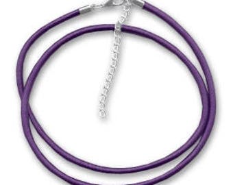 1 x 3mm plum silk cord Choker