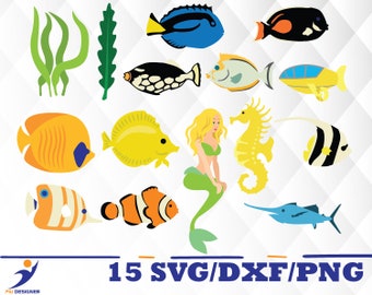 Underwater world svg,dxf,png/ Underwater world for Silhouette,Cricut, Print,Design, Art